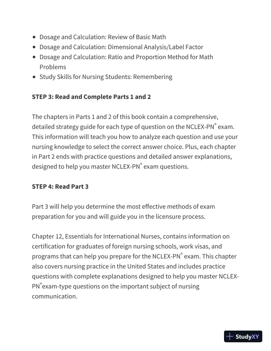 NCLEX-PN Prep Plus: 2 Practice Tests + Proven Strategies + Online + Video (2020), page 13