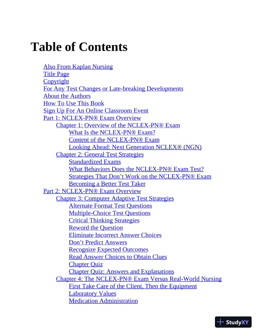 NCLEX-PN Prep Plus: 2 Practice Tests + Proven Strategies + Online + Video (2020), page 6