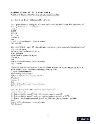 Test Bank for Corporate Finance: The Core, 5th Edition - Page 14 preview image