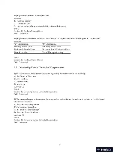 Test Bank for Corporate Finance: The Core, 5th Edition - Page 7 preview image