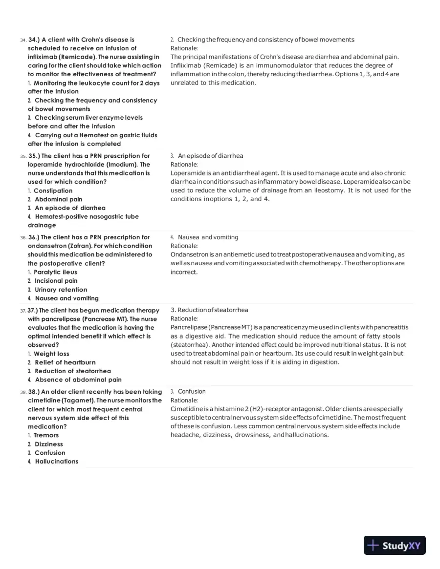 ATI Pharmacology Proctored Test Bank with Answers (313 Solved Questions), page 10