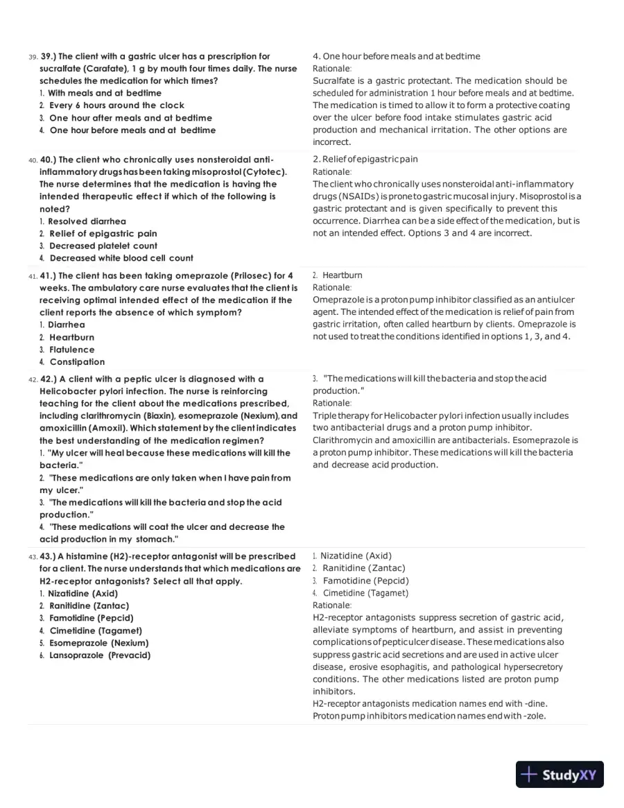 ATI Pharmacology Proctored Test Bank with Answers (313 Solved Questions), page 11