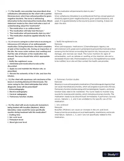 ATI Pharmacology Proctored Test Bank with Answers (313 Solved Questions) - Page 4 preview image