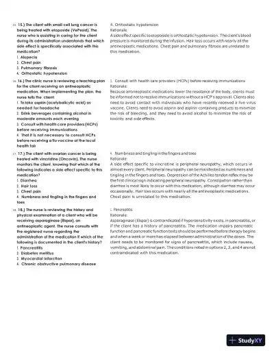 ATI Pharmacology Proctored Test Bank with Answers (313 Solved Questions) - Page 5 preview image