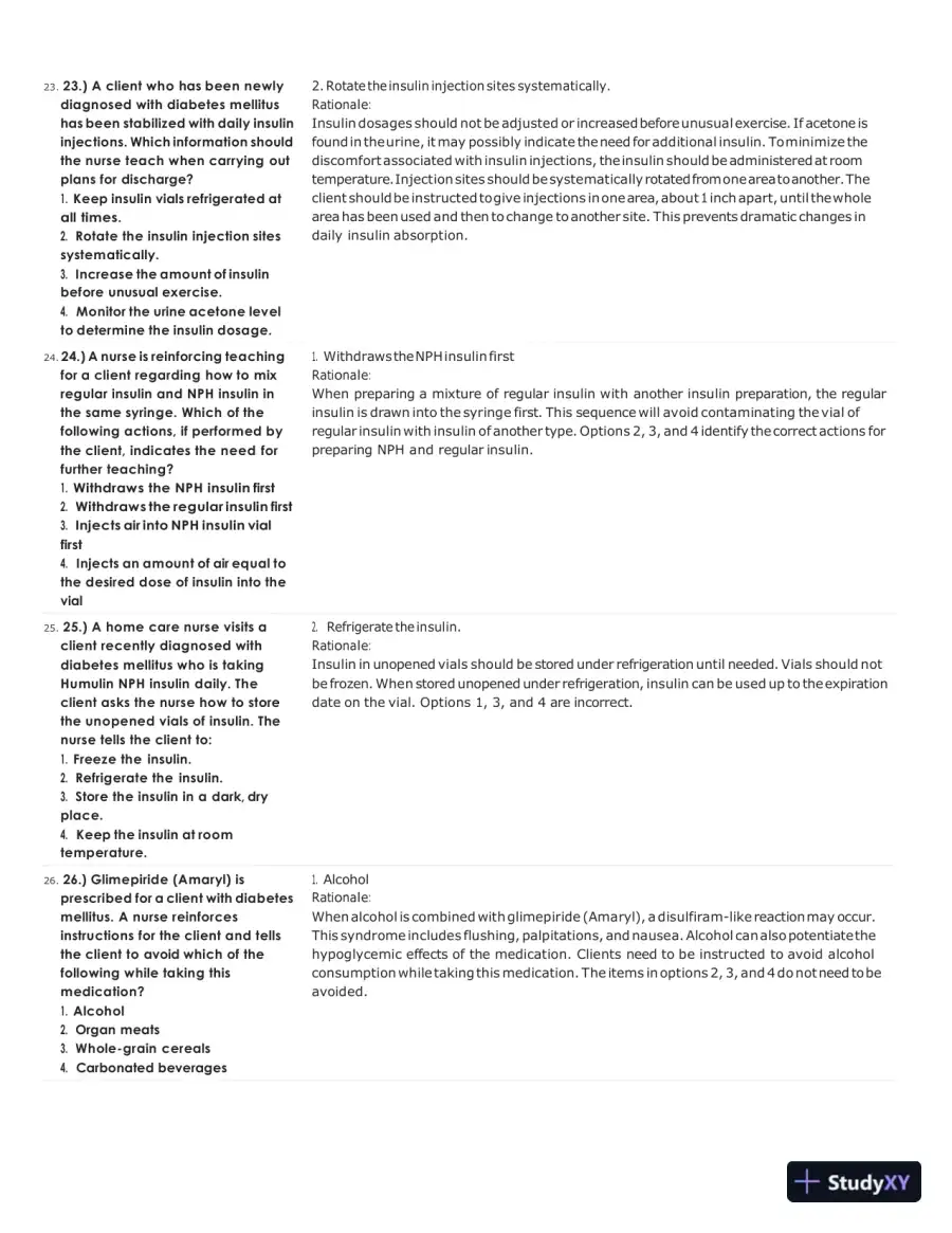 ATI Pharmacology Proctored Test Bank with Answers (313 Solved Questions), page 7