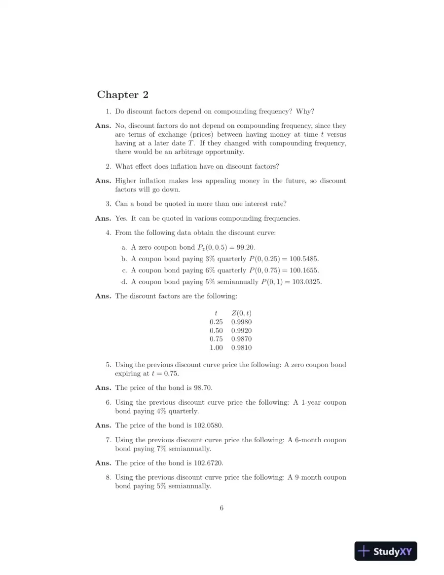 Fixed Income Securities: Valuation, Risk, And Risk Management, 1st Edition Test Bank, page 7