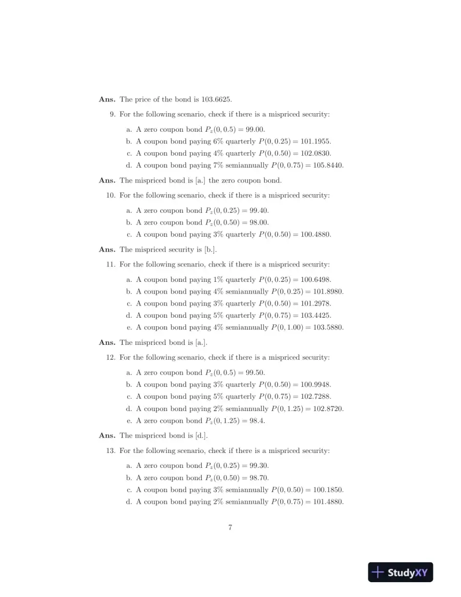 Fixed Income Securities: Valuation, Risk, And Risk Management, 1st Edition Test Bank, page 8