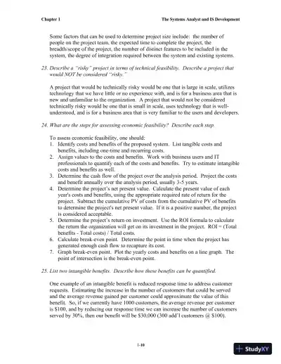 Solution Manual for Systems Analysis and Design, 7th Edition - Page 11 preview image