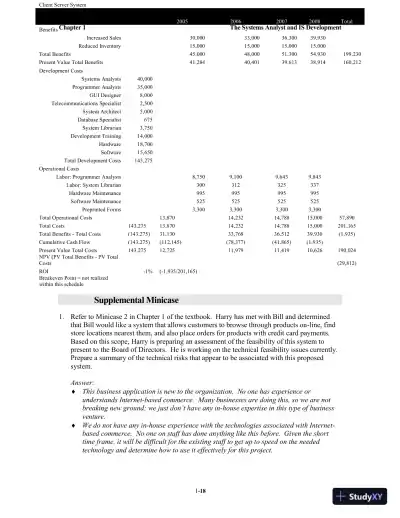 Solution Manual for Systems Analysis and Design, 7th Edition - Page 19 preview image