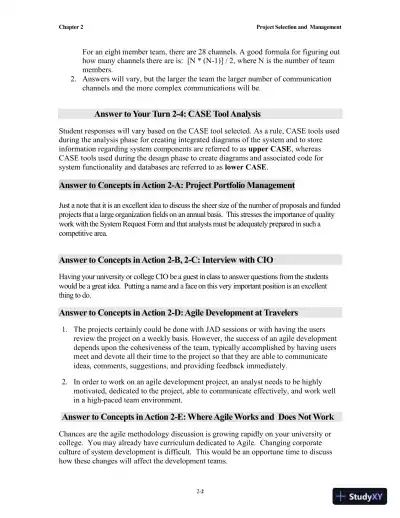 Solution Manual for Systems Analysis and Design, 7th Edition - Page 24 preview image