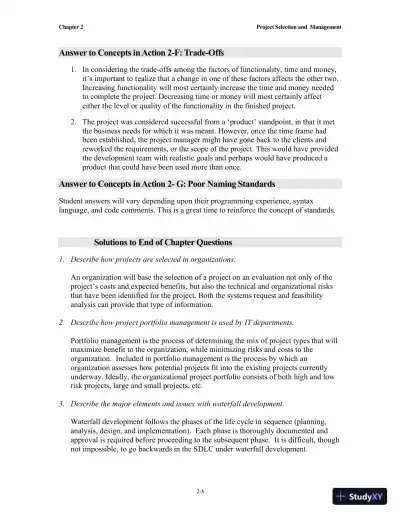 Solution Manual for Systems Analysis and Design, 7th Edition - Page 25 preview image