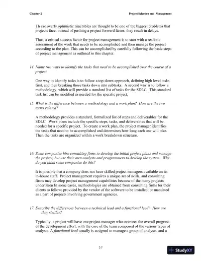 Solution Manual for Systems Analysis and Design, 7th Edition - Page 29 preview image