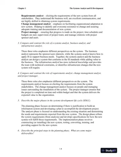 Solution Manual for Systems Analysis and Design, 7th Edition - Page 5 preview image