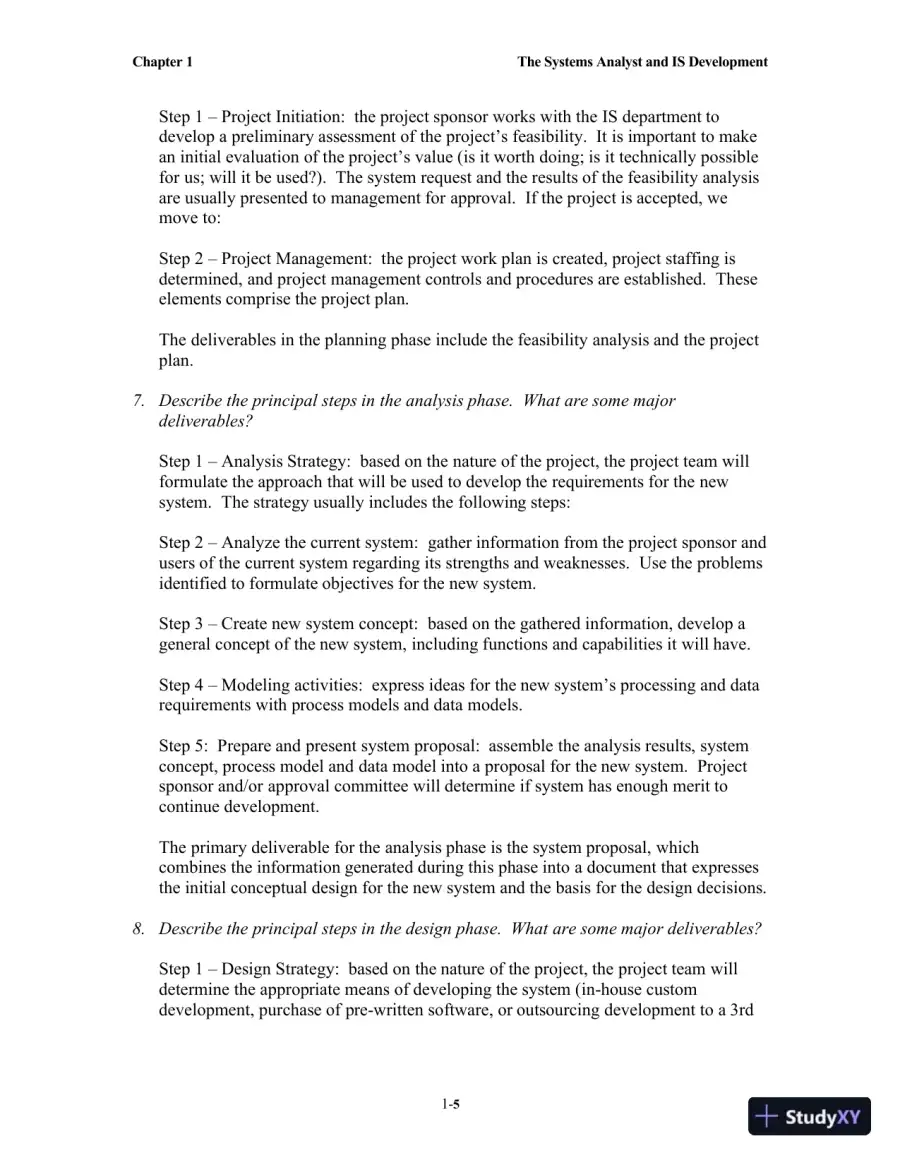 Solution Manual for Systems Analysis and Design, 7th Edition, page 6