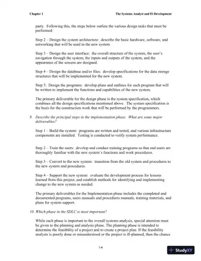 Solution Manual for Systems Analysis and Design, 7th Edition - Page 7 preview image