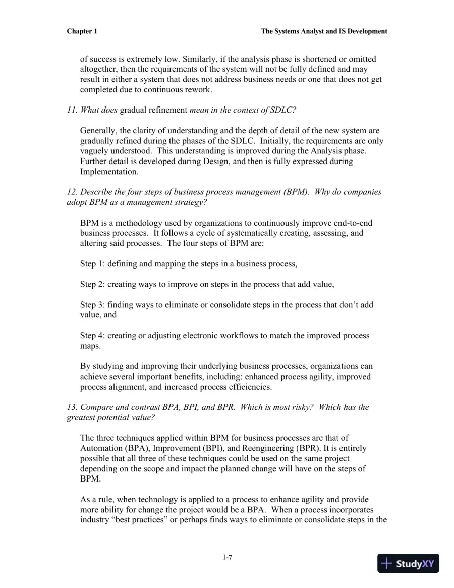 Solution Manual for Systems Analysis and Design, 7th Edition, page 8