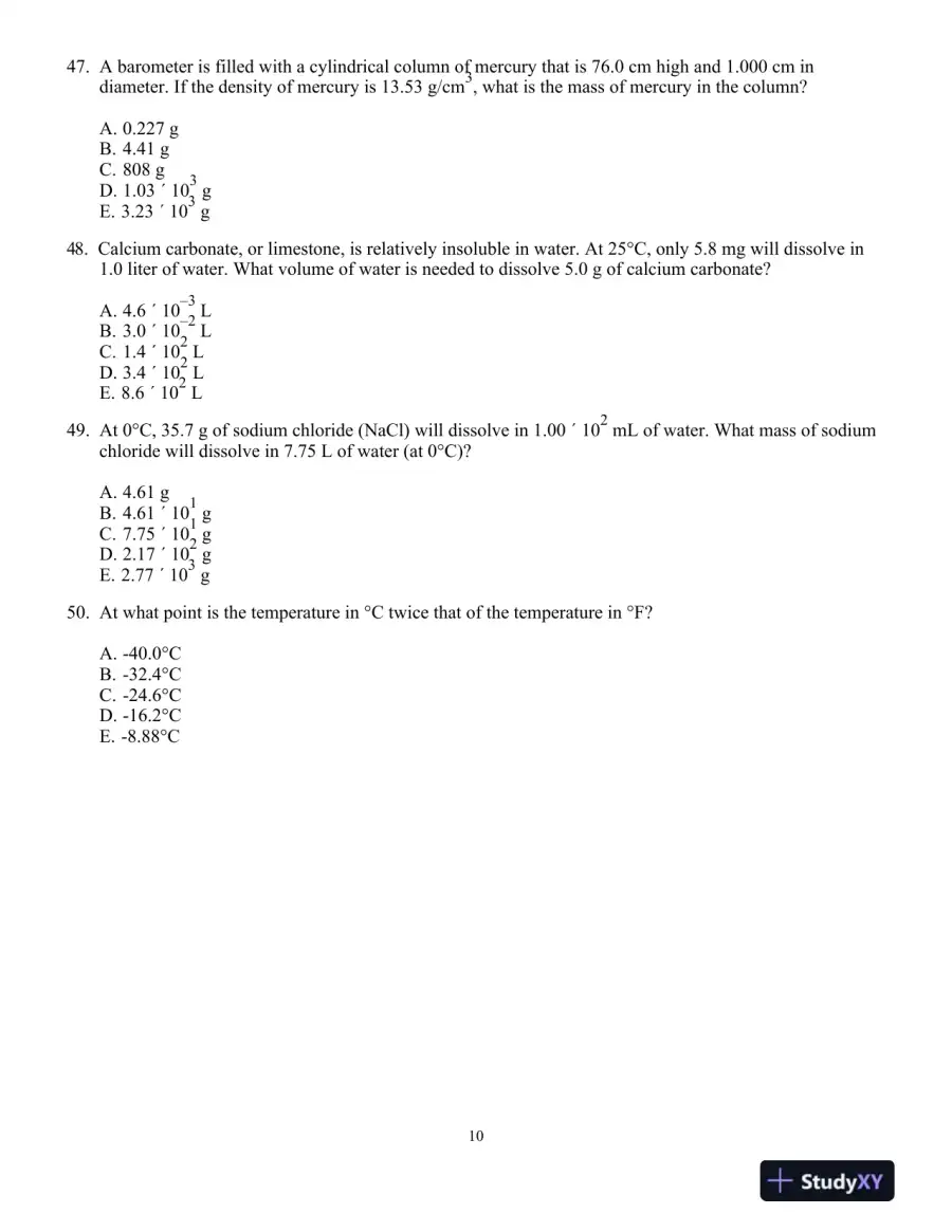 Chemistry: Principles And Reactions, 7th Edition Test Bank, page 11