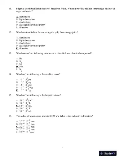 Chemistry: Principles And Reactions, 7th Edition Test Bank - Page 14 preview image