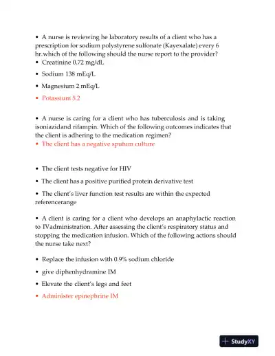 2022 ATI Anatomy and Physiology Teas Exam with Answers (303 Solved Questions) - Page 3 preview image