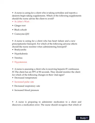 2022 ATI Anatomy and Physiology Teas Exam with Answers (303 Solved Questions) - Page 4 preview image