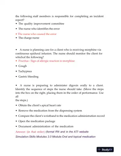 2022 ATI Anatomy and Physiology Teas Exam with Answers (303 Solved Questions) - Page 5 preview image