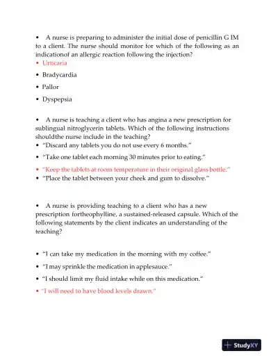 2022 ATI Anatomy and Physiology Teas Exam with Answers (303 Solved Questions) - Page 7 preview image