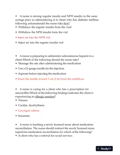 2022 ATI Anatomy and Physiology Teas Exam with Answers (303 Solved Questions) - Page 8 preview image