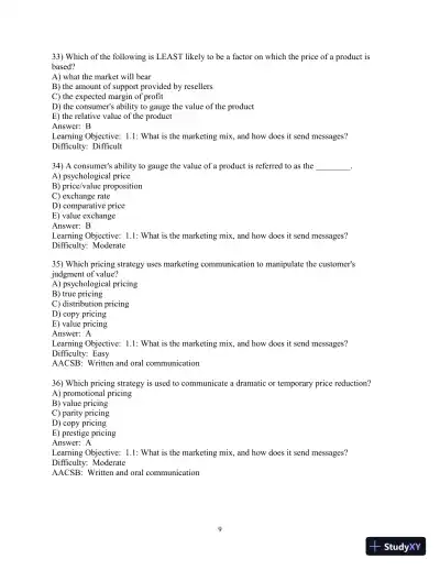 Test Bank for Advertising and IMC: Principles and Practice, 11th Edition - Page 10 preview image