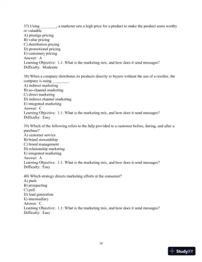 Test Bank for Advertising and IMC: Principles and Practice, 11th Edition - Page 11 preview image