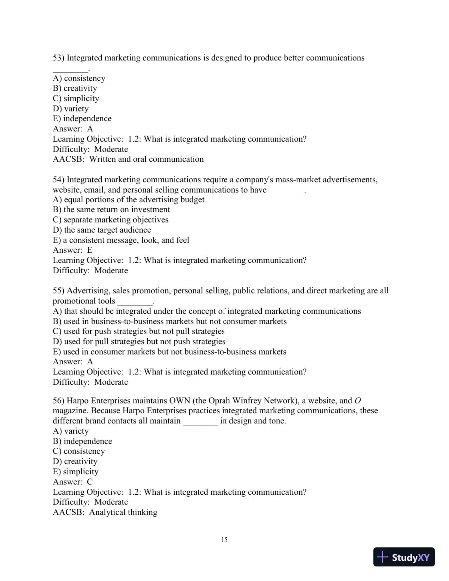 Test Bank for Advertising and IMC: Principles and Practice, 11th Edition, page 16