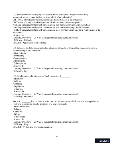 Test Bank for Advertising and IMC: Principles and Practice, 11th Edition - Page 17 preview image