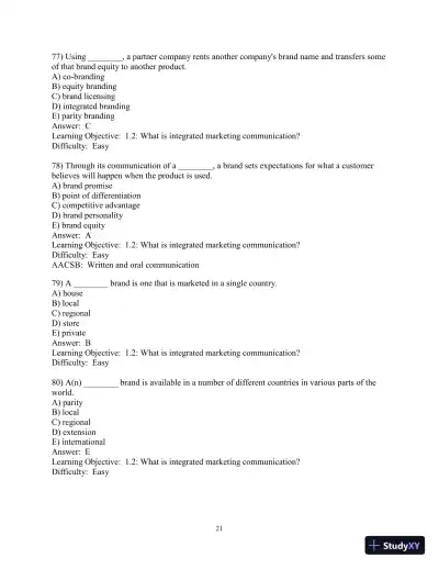 Test Bank for Advertising and IMC: Principles and Practice, 11th Edition - Page 22 preview image