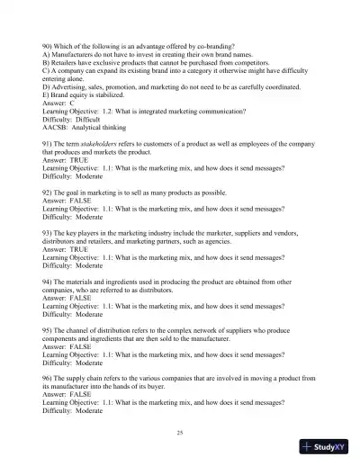 Test Bank for Advertising and IMC: Principles and Practice, 11th Edition - Page 26 preview image