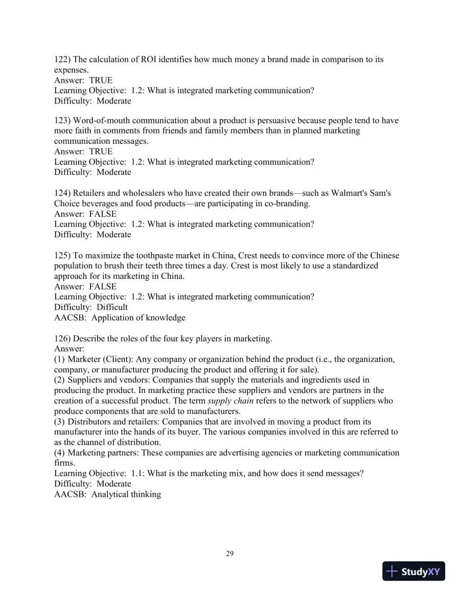 Test Bank for Advertising and IMC: Principles and Practice, 11th Edition, page 30