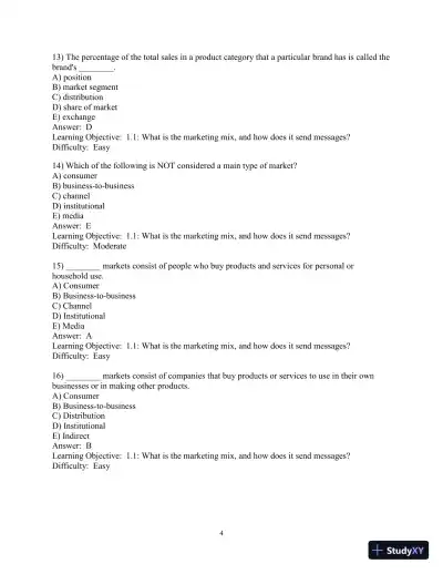 Test Bank for Advertising and IMC: Principles and Practice, 11th Edition - Page 5 preview image