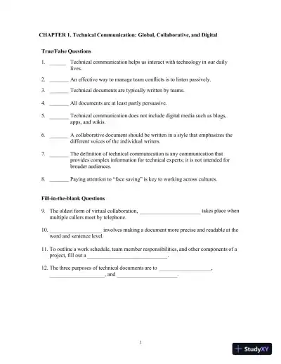 Test Bank for Strategies for Technical Communication in the Workplace, 4th Edition - Page 4 preview image