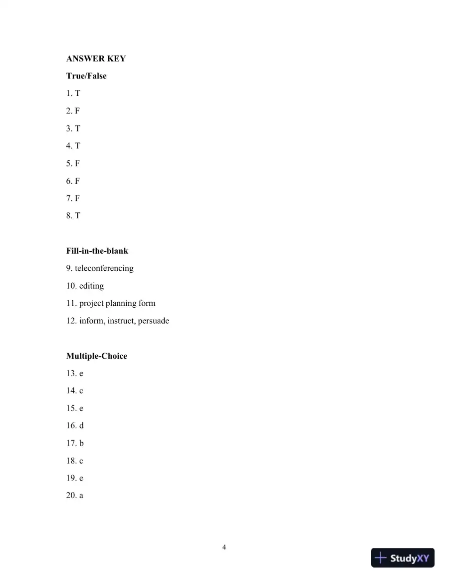 Test Bank for Strategies for Technical Communication in the Workplace, 4th Edition, page 7