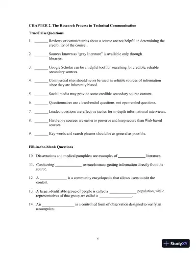 Test Bank for Strategies for Technical Communication in the Workplace, 4th Edition - Page 8 preview image