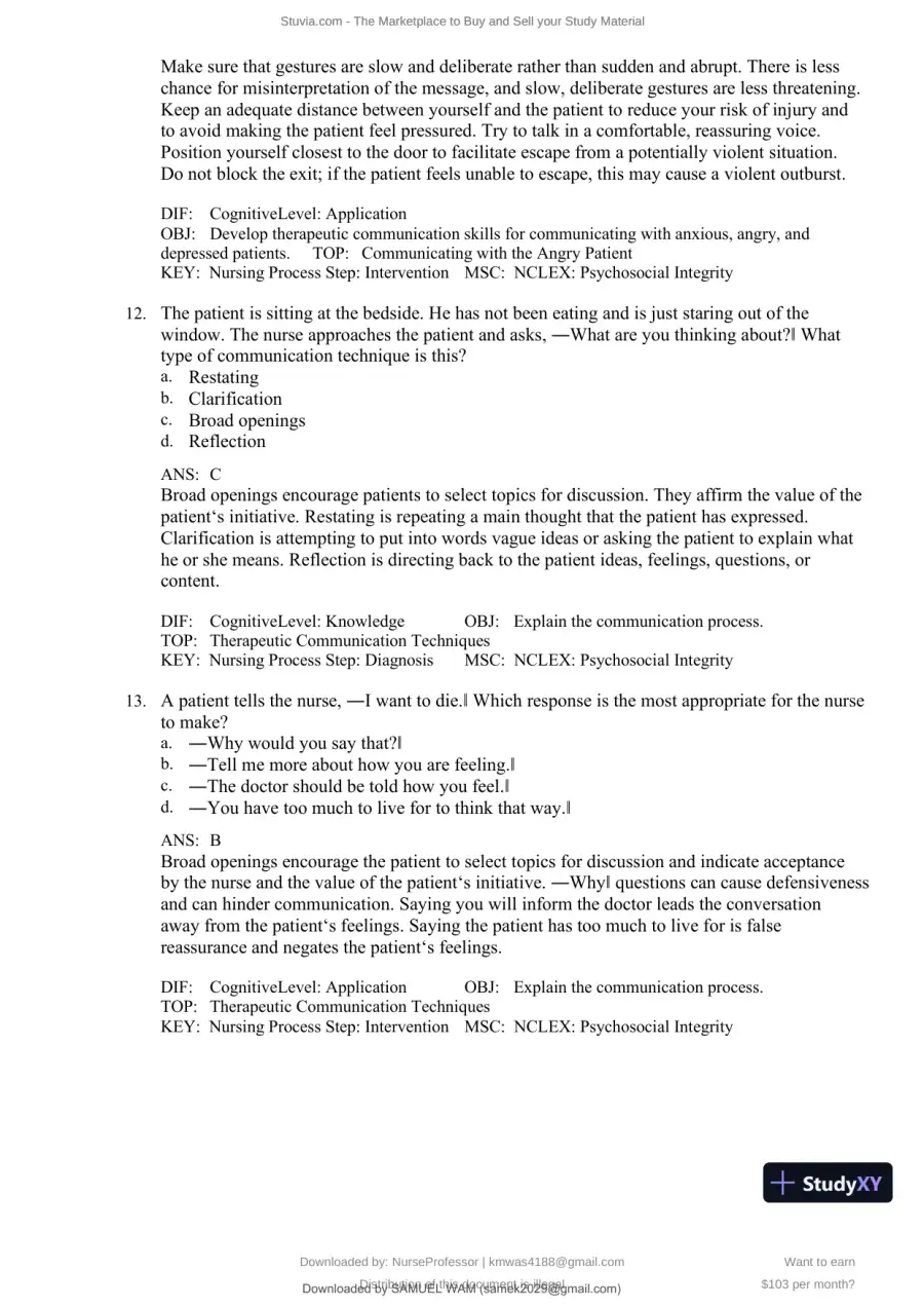 Test Bank for Clinical Nursing Skills and Techniques, 10th Edition (Chapters 1-43), page 15