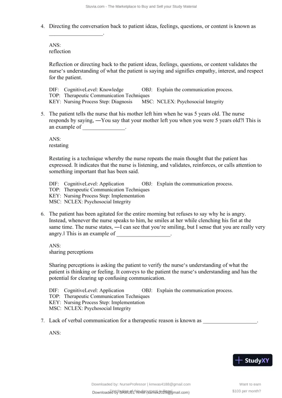 Test Bank for Clinical Nursing Skills and Techniques, 10th Edition (Chapters 1-43), page 20