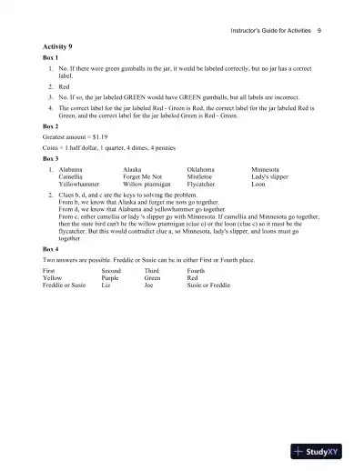 Test Bank for Mathematical Reasoning for Elementary Teachers - Media Update, 7th Edition - Page 10 preview image