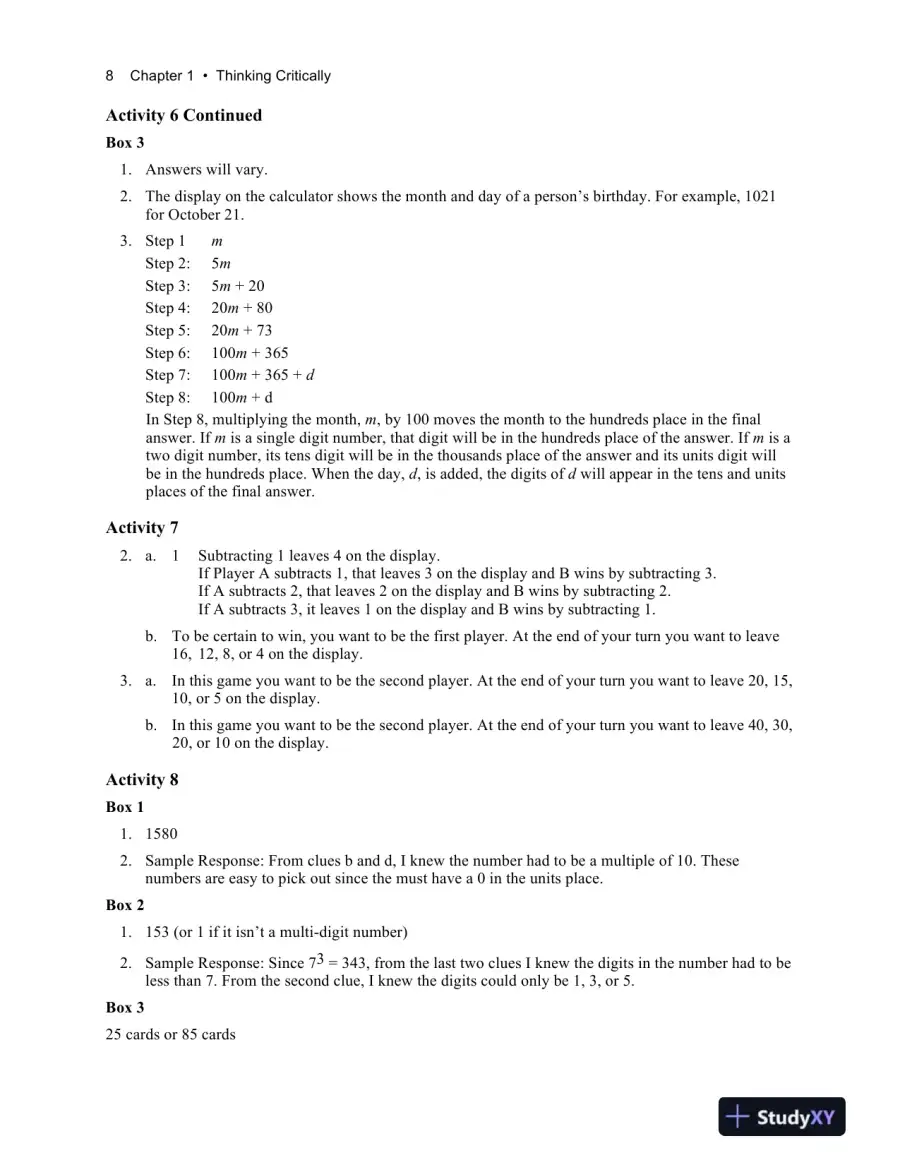 Test Bank for Mathematical Reasoning for Elementary Teachers - Media Update, 7th Edition, page 9