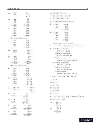 Solution Manual for Basic College Mathematics with Early Integers, 3rd edition - Page 11 preview image