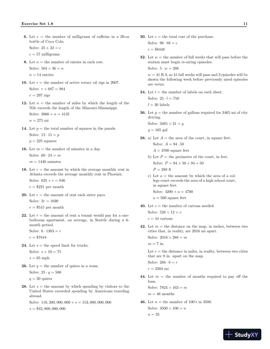 Solution Manual for Basic College Mathematics with Early Integers, 3rd edition, page 13