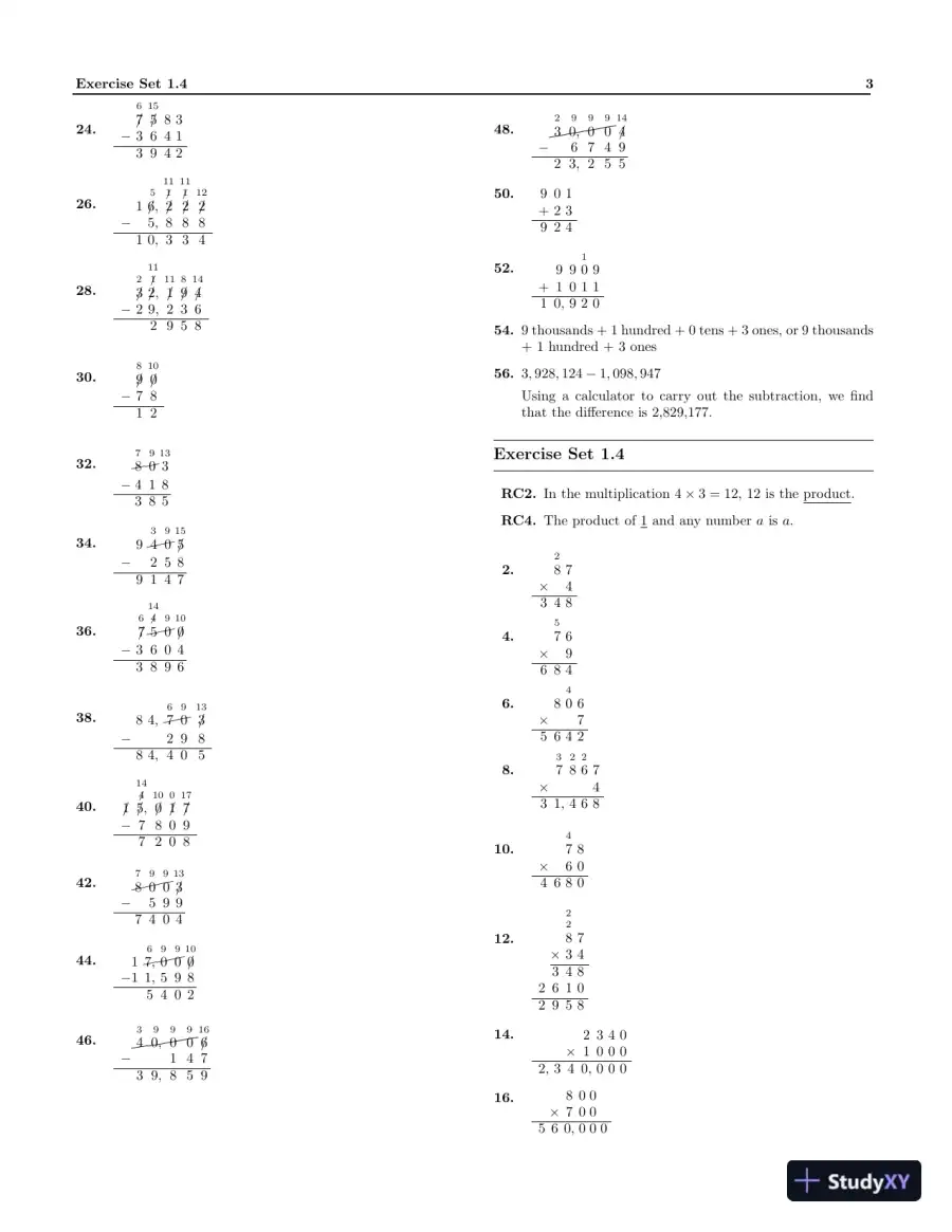 Solution Manual for Basic College Mathematics with Early Integers, 3rd edition, page 5