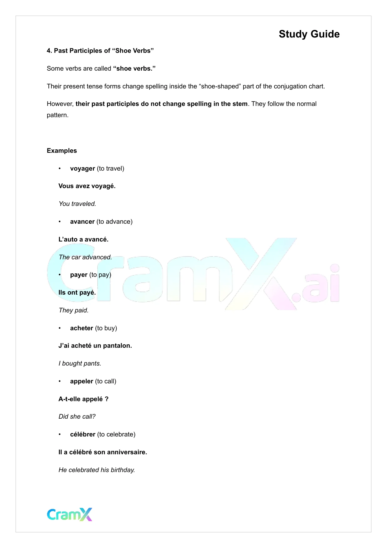 French I - The Passe Compose - Page 3 preview image