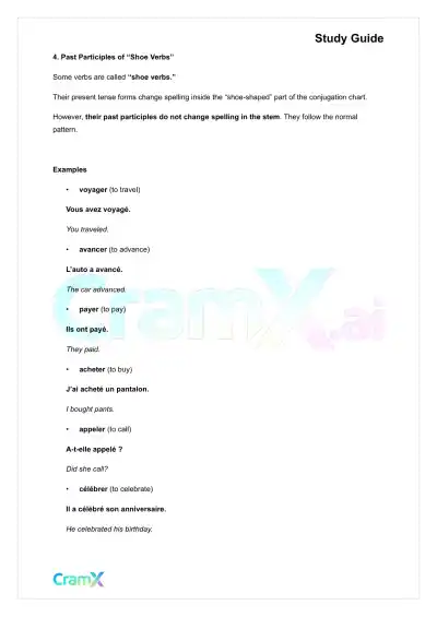 French I - The Passe Compose - Page 3 preview image