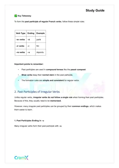 French I - The Passe Compose - Page 4 preview image