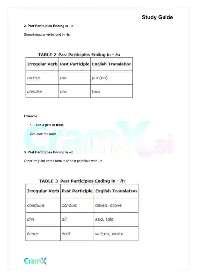 French I - The Passe Compose - Page 6 preview image