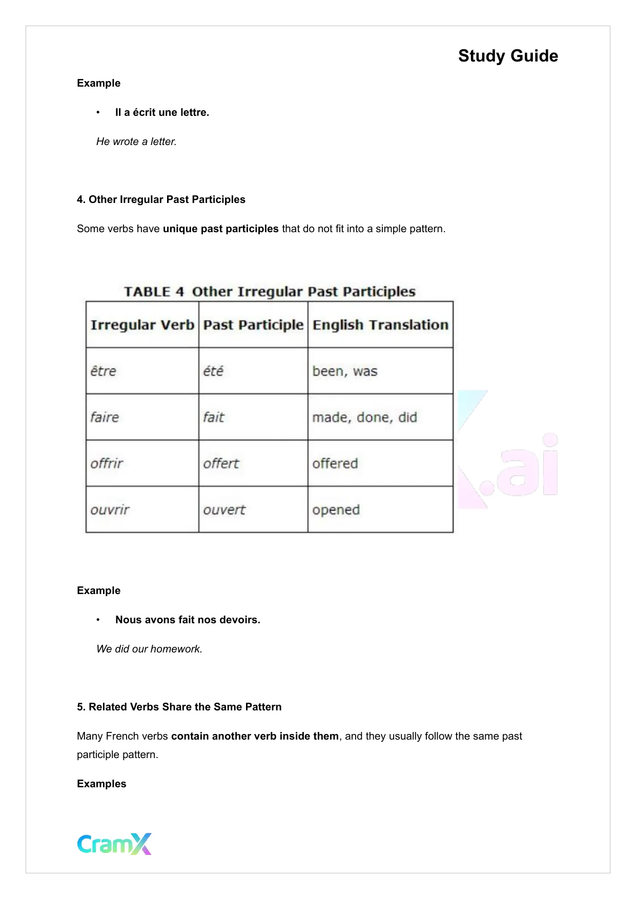 French I - The Passe Compose - Page 7 preview image